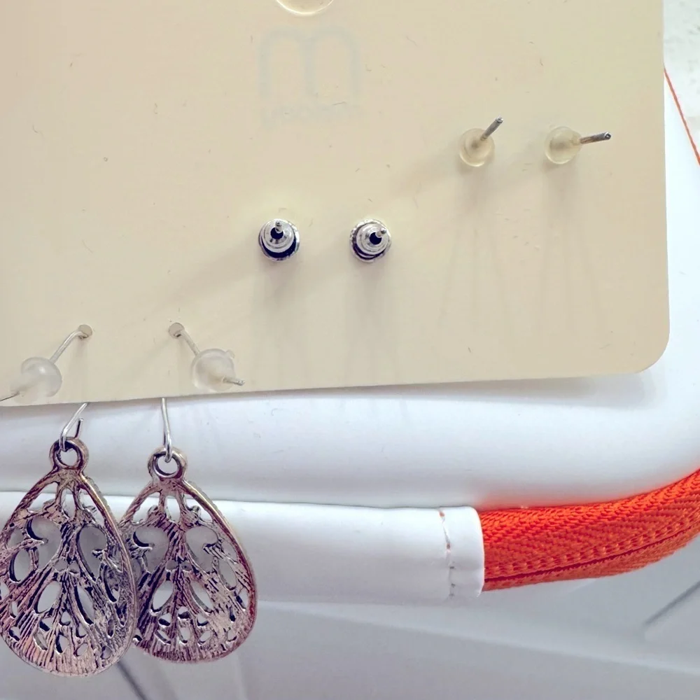 Silver Earring 3 Piece Set